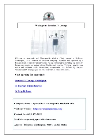 Washigton's Premier IV Lounge