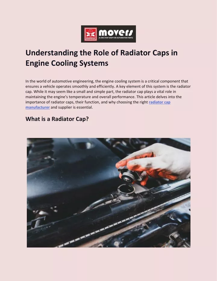 understanding the role of radiator caps in engine