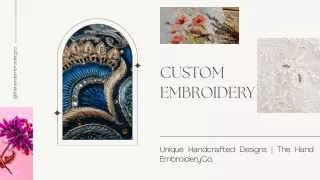 Custom Embroidery - Unique Handcrafted Designs  The Hand EmbroideryCo.