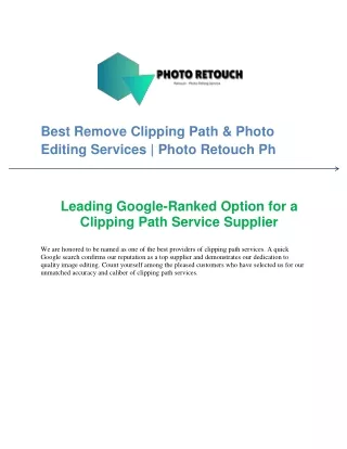 Clipping Path Service