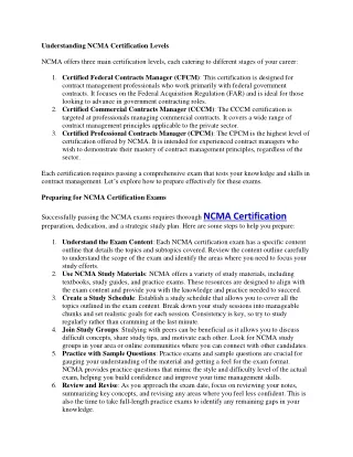 NCMA Certification: Essential Tips to Pass NCMA Exams Quickly