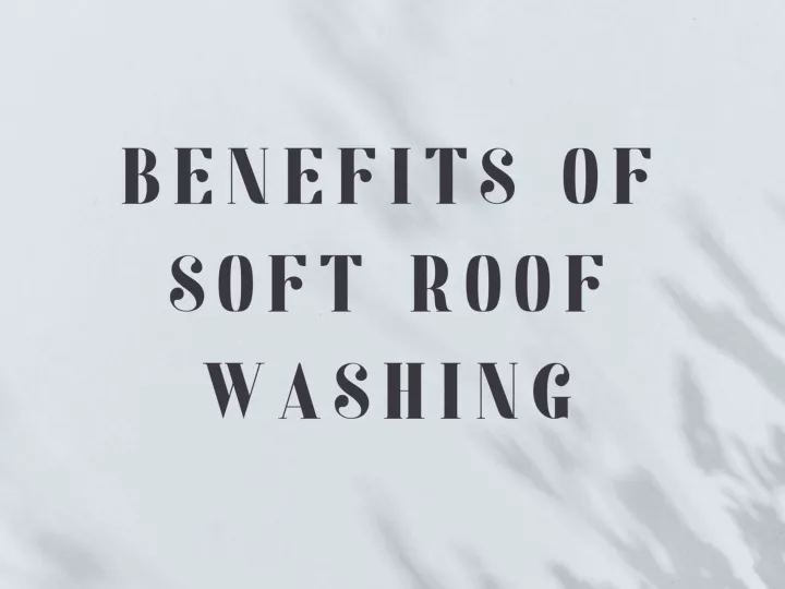 benefits of soft roof washing