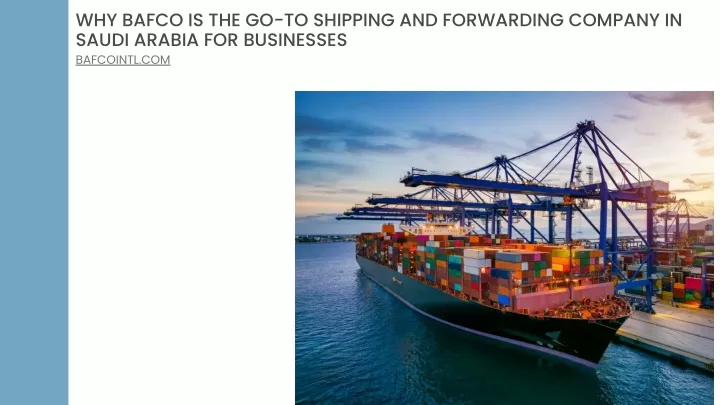 why bafco is the go to shipping and forwarding