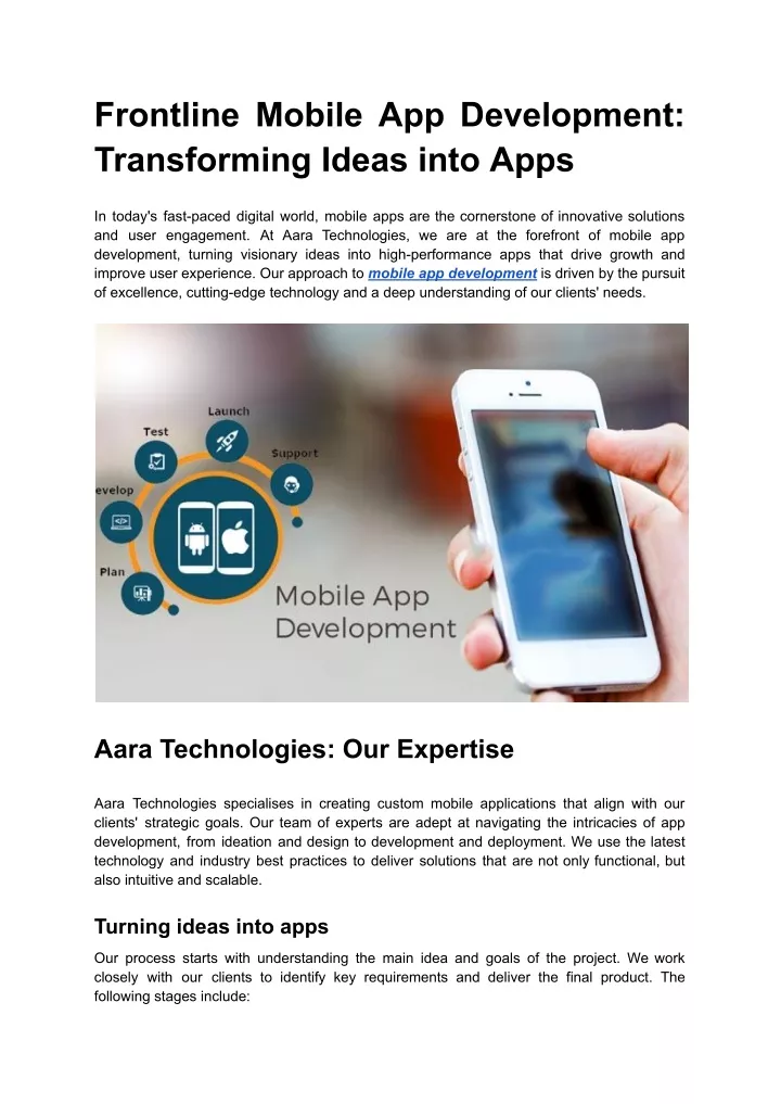 frontline mobile app development transforming