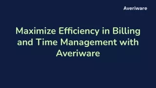 Maximize Efficiency in Billing and Time Management with Averiware