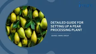 Pear Processing Plant Project Report