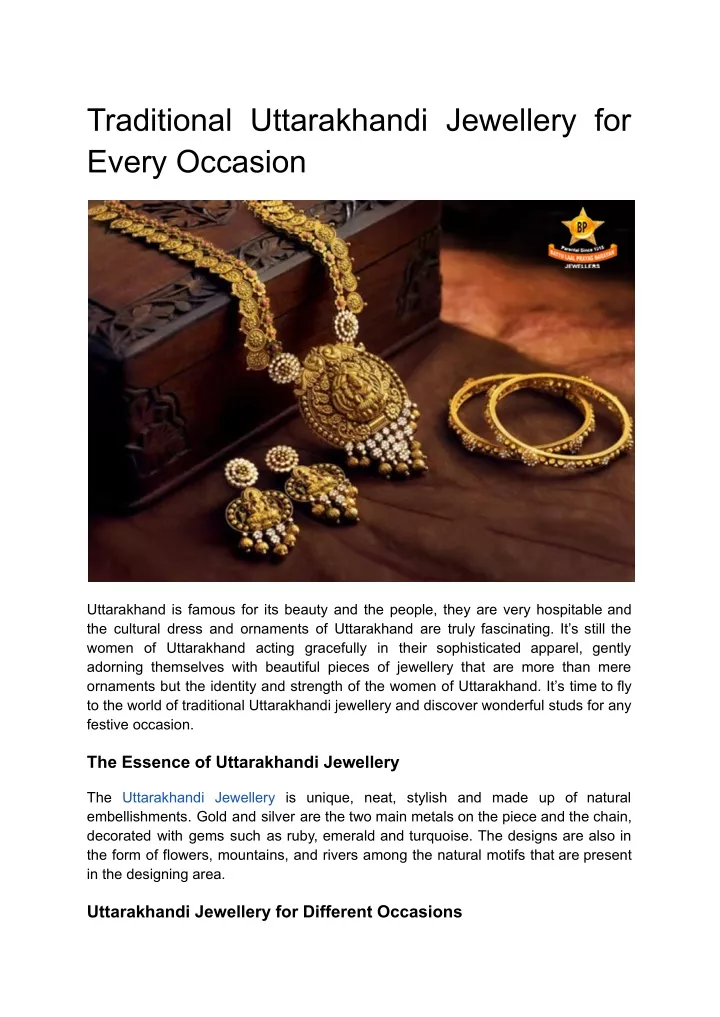 traditional uttarakhandi jewellery for every