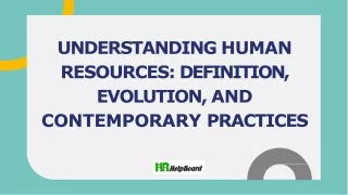 understanding human resources definition