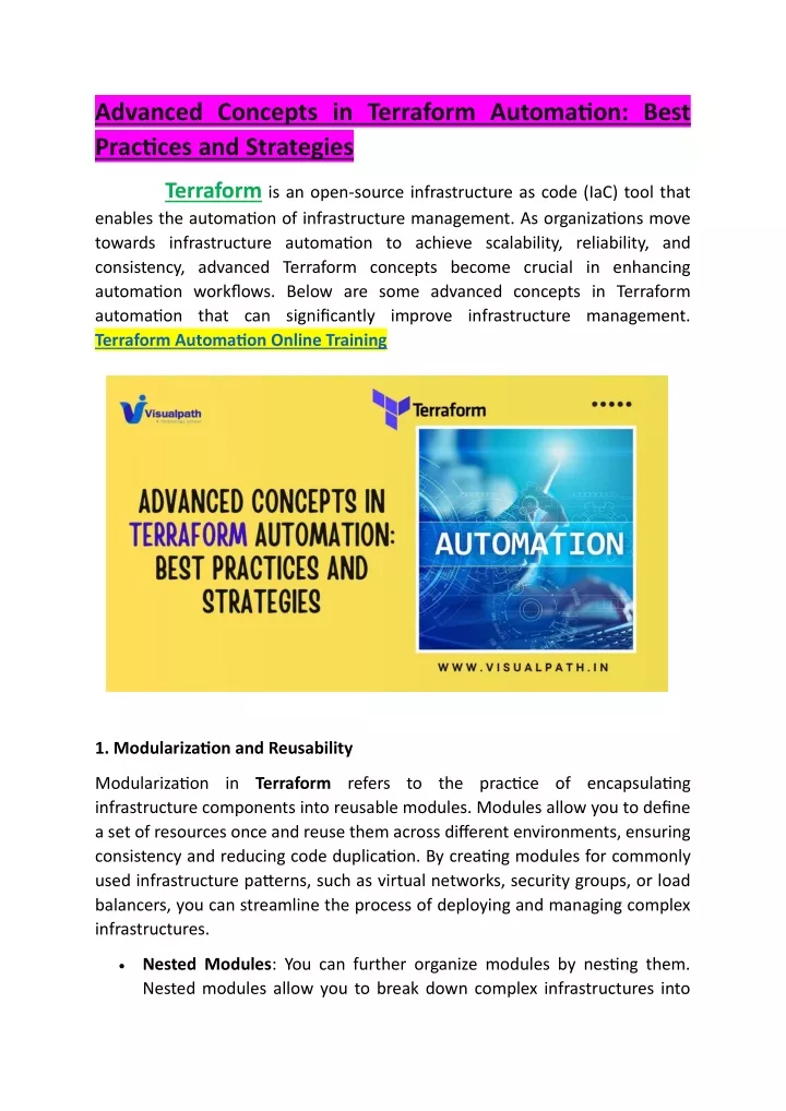 advanced concepts in terraform automation best