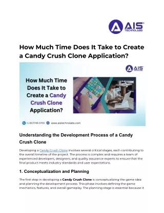 how much time does it take to create a candy