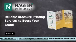 Reliable Brochure Printing Services to Boost Your Brand