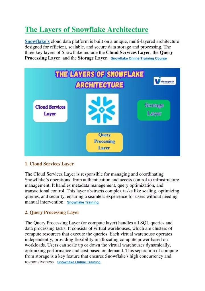 the layers of snowflake architecture