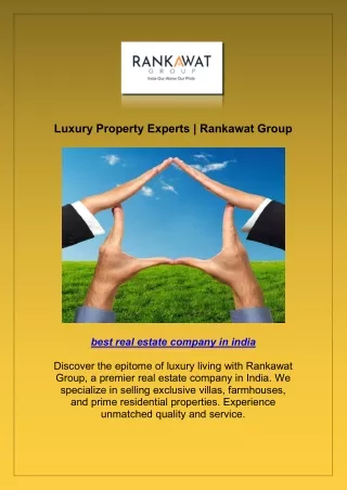 Luxury Property Experts | Rankawat Group