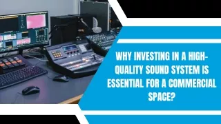 Get Commercial Audio Installation Services