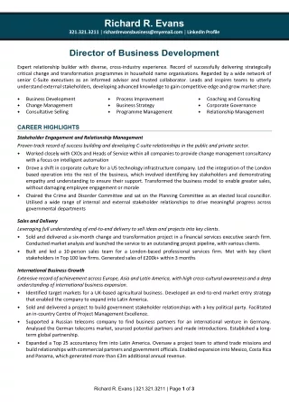 Richard R. Evans _ Resume _ Sample