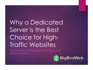 Why a Dedicated Server is the Best Choice for High-Traffic Websites