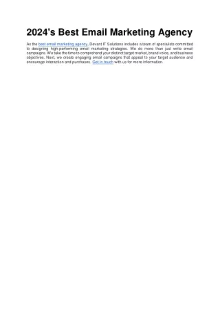 2024 s best email marketing agency