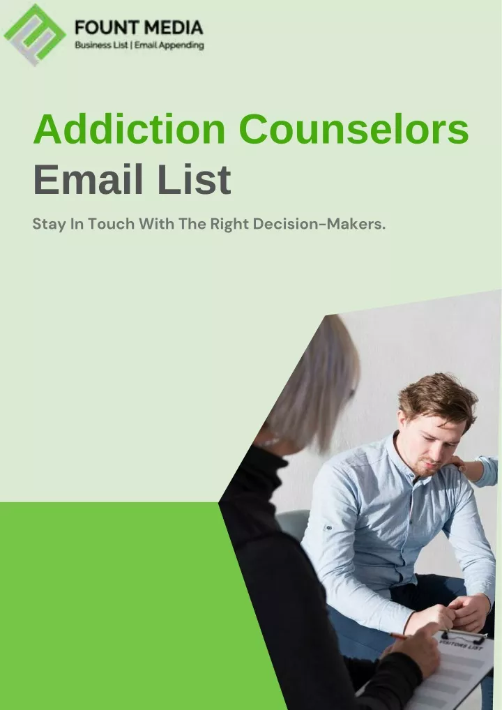 addiction counselors email list