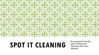 Environment Friendly and Professional Cleaning Services Atlanta