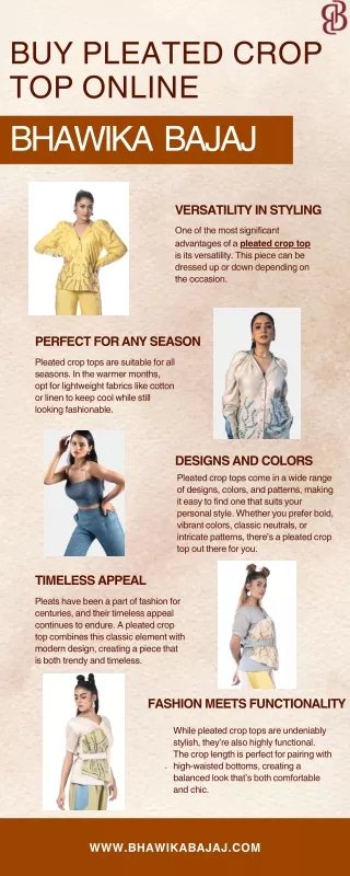 Buy pleated crop top Online