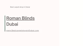 Roman Blinds Dubai