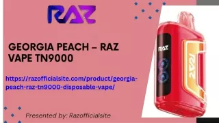 Discover the Sweet and Juicy Delight: Georgia Peach – RAZ Vape DC25000