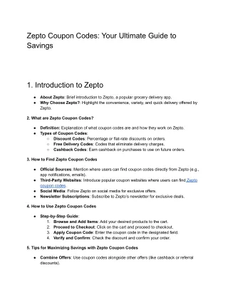 Zepto Coupon Codes_ Your Ultimate Guide to Savings