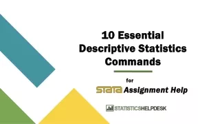 10 Essential Descriptive Statistics Commands in STATA Assignments