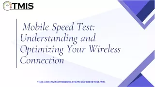 mobile speed test understanding and optimizing