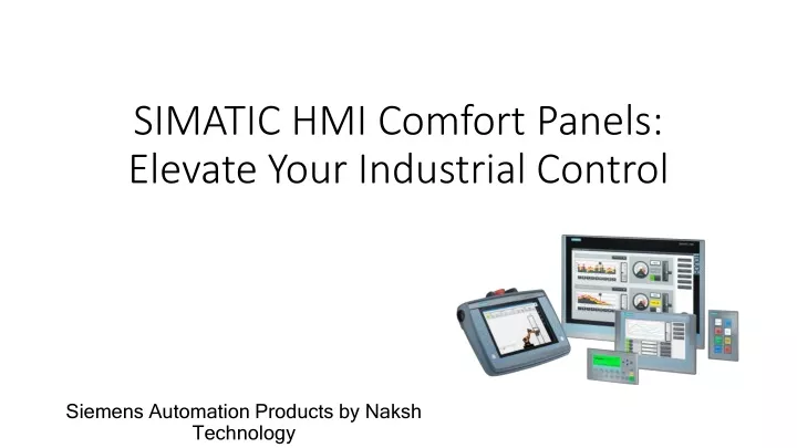 simatic hmi comfort panels elevate your