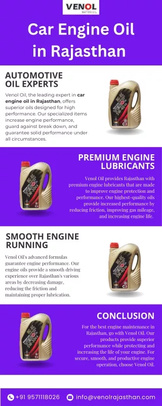 Car Engine Oil in Rajasthan