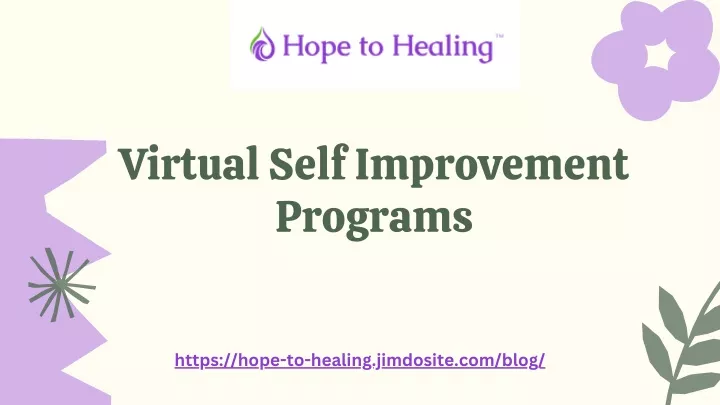 virtual self improvement programs