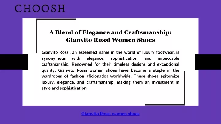 a blend of elegance and craftsmanship gianvito