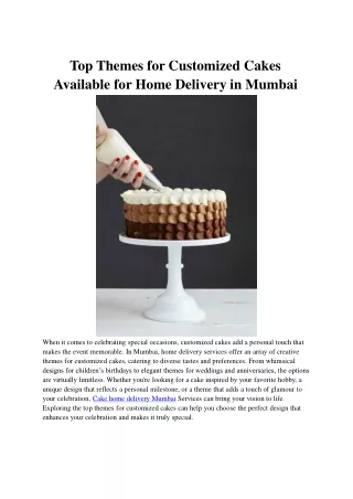top themes for customized cakes available