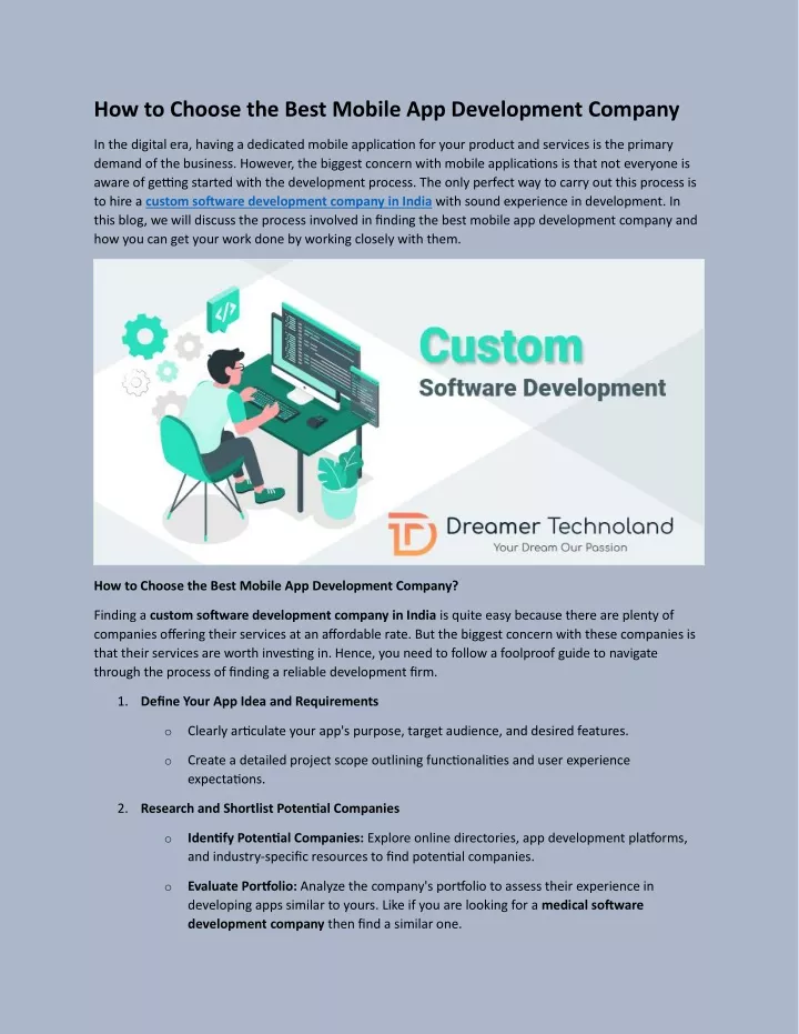 how to choose the best mobile app development