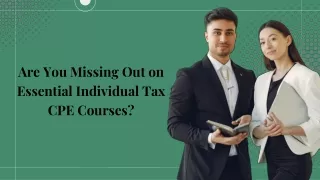 Are You Missing Out on Essential Individual Tax CPE Courses