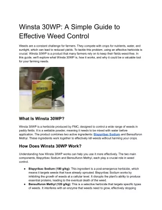 winsta 30wp
