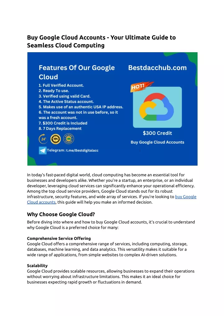 buy google cloud accounts your ultimate guide