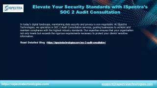 elevate your security standards with ispectra s soc 2 audit consultation