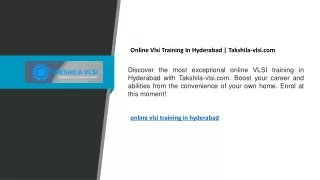 online vlsi training in hyderabad takshila vlsi
