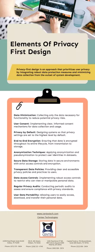 Elements of Privacy First Design