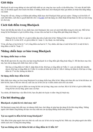 Những Chiến Lược Chơi Blackjack Hiệu Quả Tại Casino