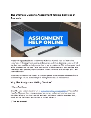 the ultimate guide to assignment writing services
