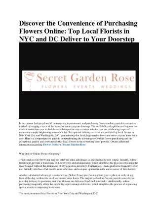 Secret Garden Rose Same Day Flower Delivery