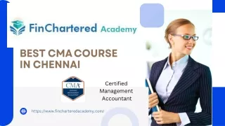 Best CMA Course in Chennai: Finchartered Academy