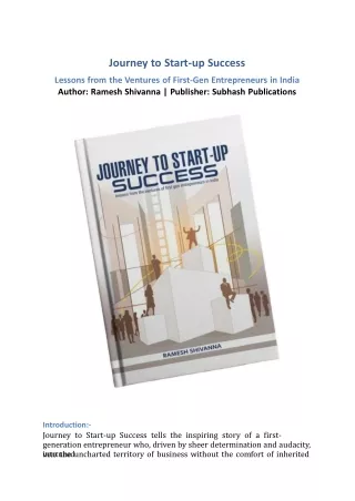 journey to start up success lessons from