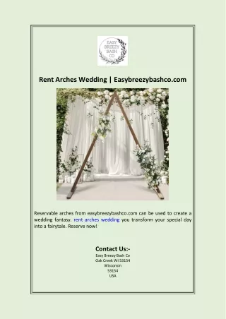 rent arches wedding easybreezybashco com