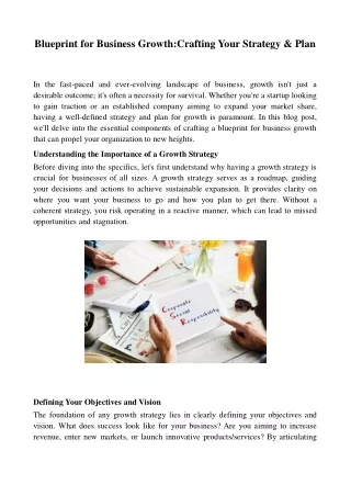 blueprint for business growth crafting your