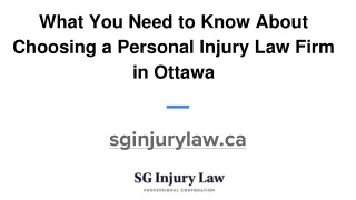 What You Need to Know About Choosing a Personal Injury Law Firm in Ottawa