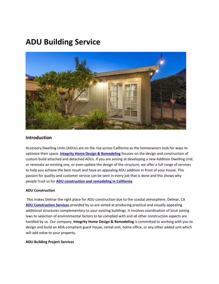 adu building service